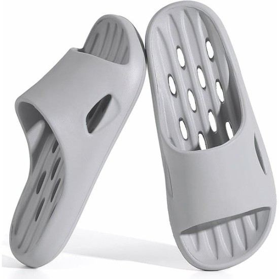 Mens Shower Shoes With Holes Dry Quickly Bath Slippers Womens Non Slip Indoor Home Bedroom Pool Spa Guest College Dorm