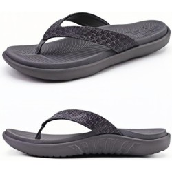 Womens Flip Flops Ladies Yoga Mat Comfortable Walking Thong Sandals With Plantar Fasciitis Arch Support Slip