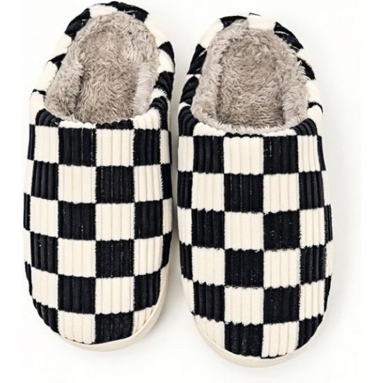 House Slippers for Women,Fuzzy MenSlippers,Shoes with Faux Fur Lining
